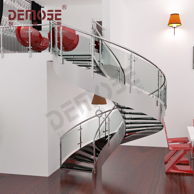 特立尼達(dá)島室內(nèi)鋼玻璃旋轉(zhuǎn)樓梯工程