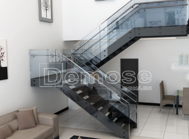 不銹鋼玻璃樓梯欄桿圖片