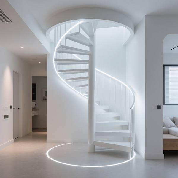 農村自建房旋轉樓梯裝修效果
